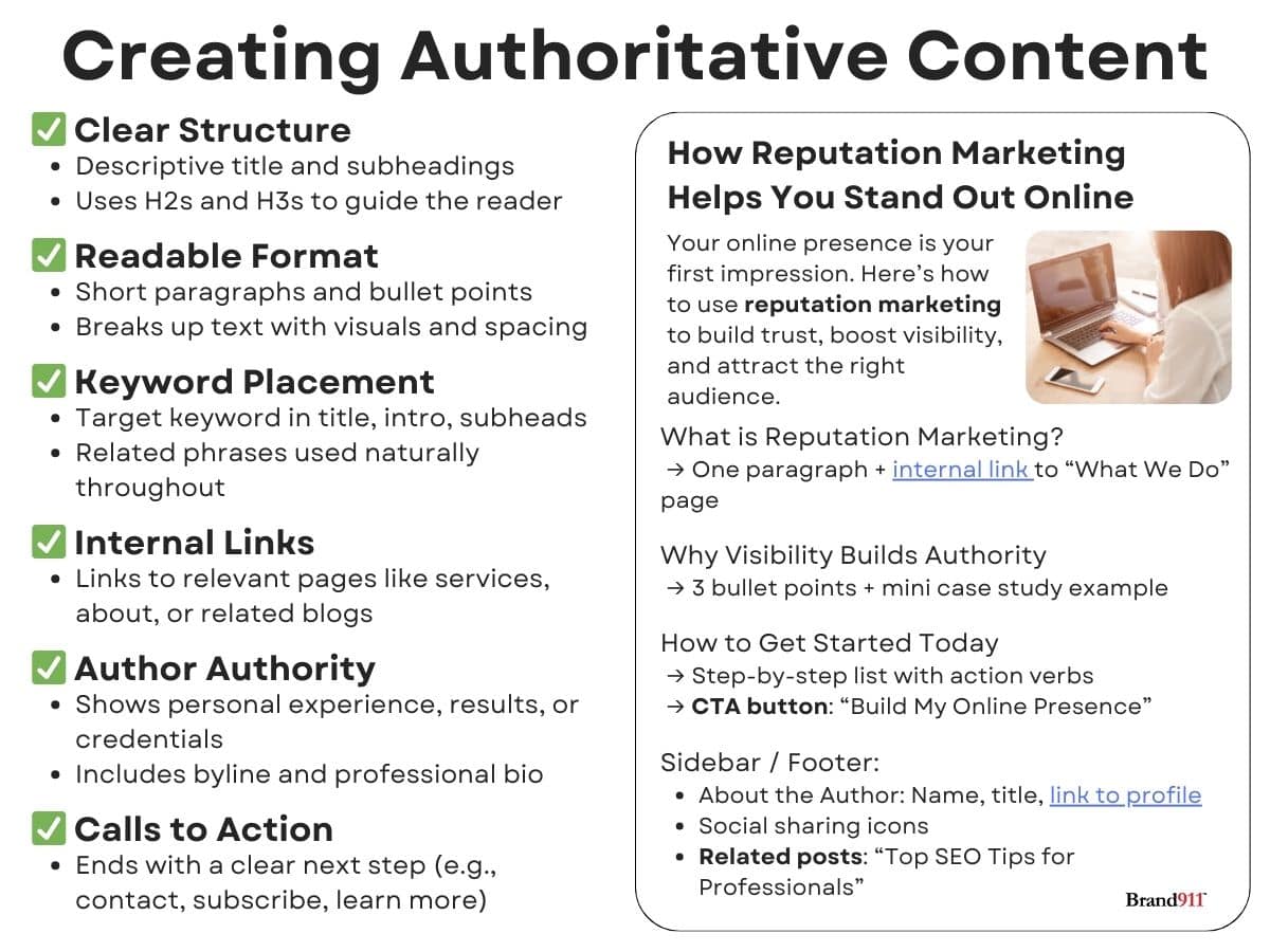 how to create authoritative content