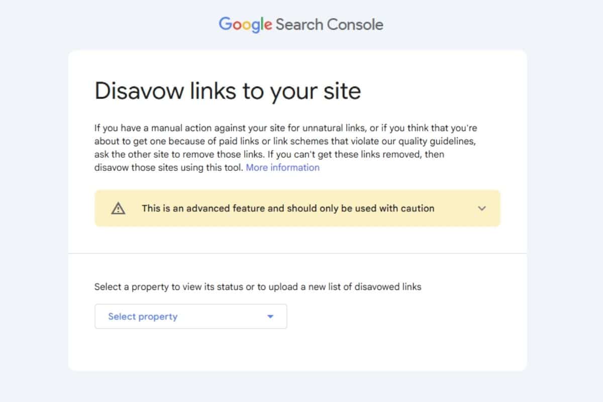 google disavow tool